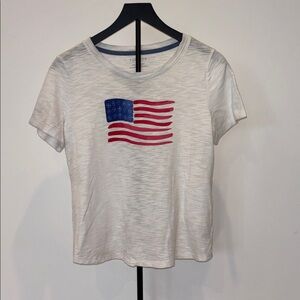 NWOT Talbots American Flag Tee